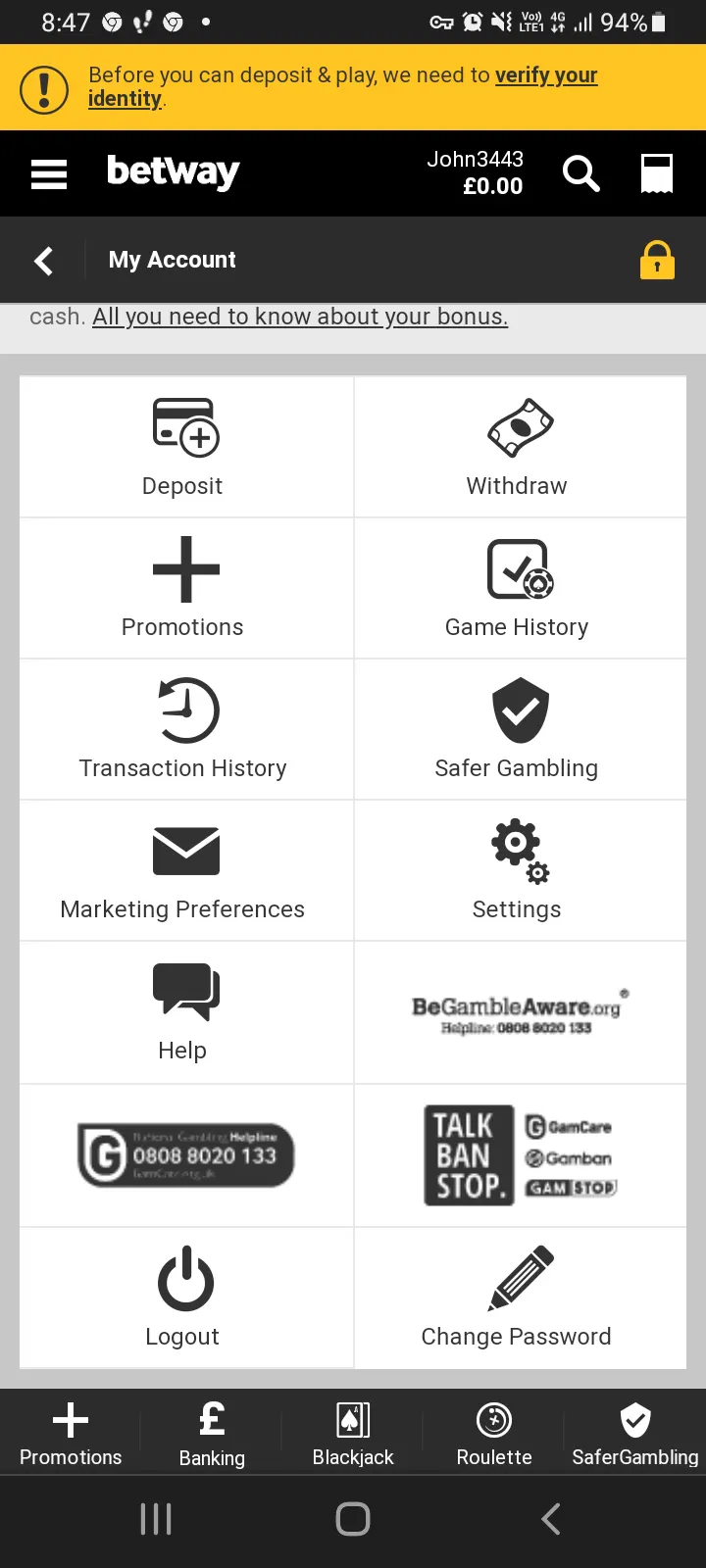 Betway Casino app screenshot 10